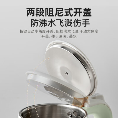 小熊（Bear）烧水壶 电热水壶 电水壶家用 智能双层防烫自动断电极速烧水 ZDH-H15L6 1.5L大容量