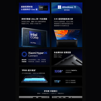 小米笔记本pro和红米笔记本16(小米 RedmiBook Pro 16 Ultra5笔记本电脑怎么样)