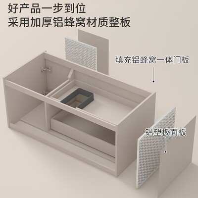 浴室洗手柜是全铝的好 还是pvc的好（摩伊铝浴柜 MOYI 80cm洗手盆怎么样）-图片3