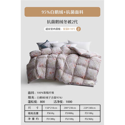 水星家纺 95%白鹅绒羽绒被 松花江 220x240cm好不好(水星家纺白鹅绒被怎么样)-图片5