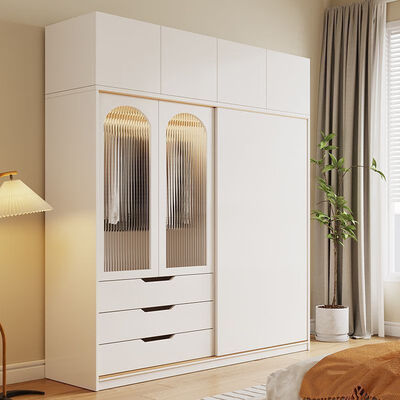 全友实木推拉门衣柜带顶柜储物柜到底如何,值得入手吗(全友家私衣柜怎么识别是真假)-图片3