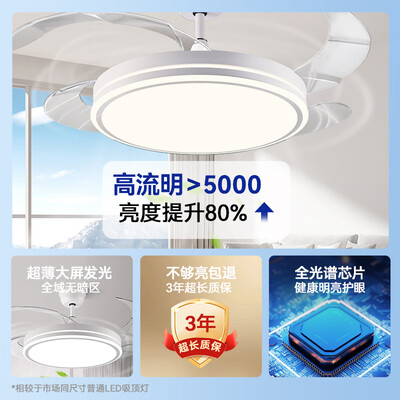 奥克斯吊灯风扇怎么样（奥克斯36寸遥控风扇灯餐厅吊灯评测说真相）-图片2