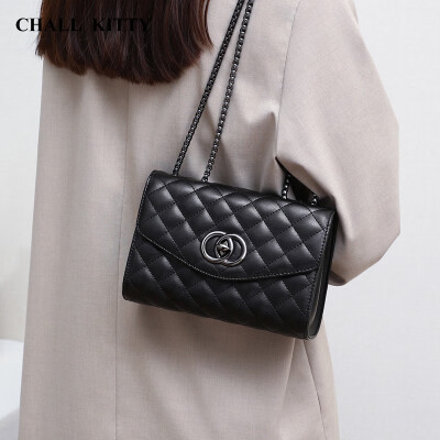 CHALL KITTY CK轻奢包包女包真皮链条斜挎单肩小包生日礼物高级感送女友老婆