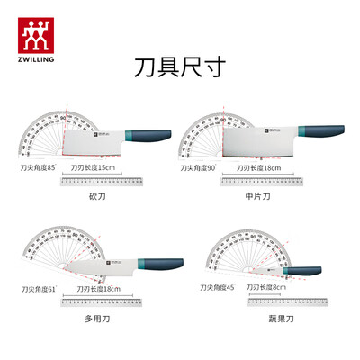 双立人（ZWILLING）除菌刀架5件套粉色 54340-009-722