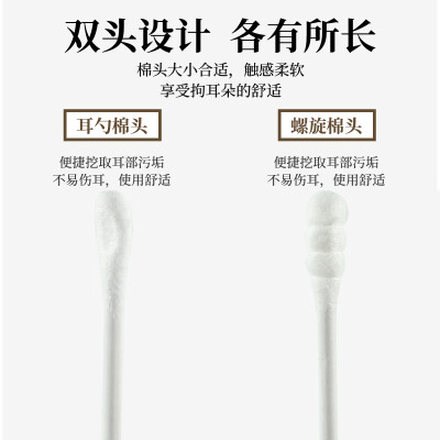 初舍（CHUSHE）挖耳勺掏耳专用棉签耳屎清理神器不伤耳朵家用儿童挖耳屎清洁棉棒