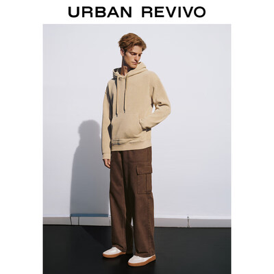 男款圆领卫衣怎么穿搭好看（UR男士圆领卫衣UML430082卡其S运动男装测评看真相）