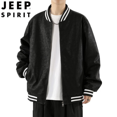jeep皮夹克怎么样（JEEP SPIRIT夹克男黑色XL JK902男士皮衣是否值得入手）-图片3