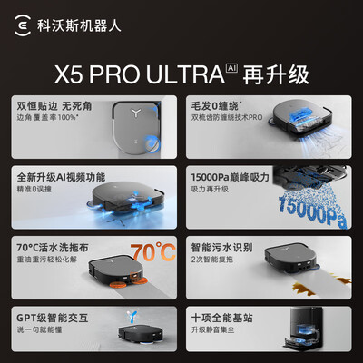 科沃斯扫拖一体机器人哪个好（科沃斯X5 PRO ULTRA AI扫拖一体机器人扫地机器人值得手入吗）-图片4