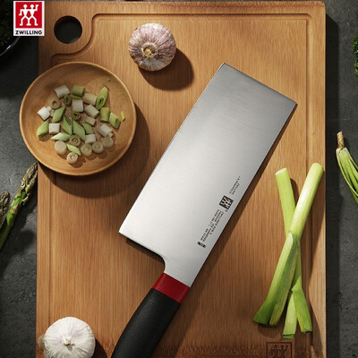 双立人ZWILLING 家用厨房刀具两件套 中片刀红黑-整竹砧板 Now S中片刀砧板两件套 ZW-K201/54380-007-722