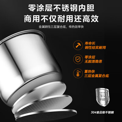 美的电压力锅做饭和普通电饭煲一样吗(美的Midea电压力锅12L无涂层商用煮饭锅商用电压力锅测评看真相)-图片4