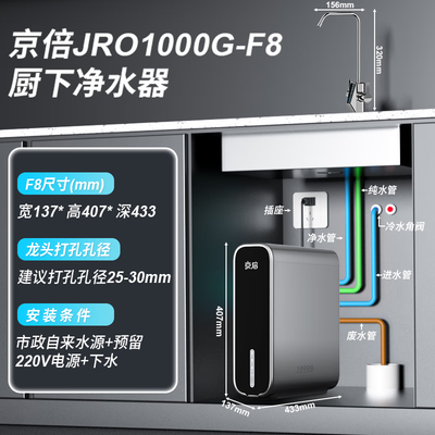 京倍F8净水器1000G大流量家用厨下净水器好不好(京佰厨油烟净化器怎么样)-图片4