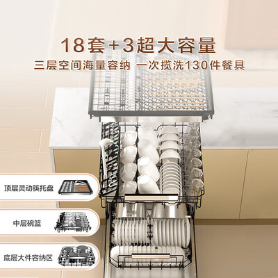 海尔洗碗机哪款好（海尔W5000PLUS洗碗机18套智能除菌全自动洗碗机好不好）-图片2