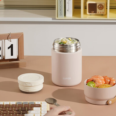 苏泊尔（SUPOR）晶瓷保温餐杯800ML.燕麦奶/杏花蜜 KC80KT10