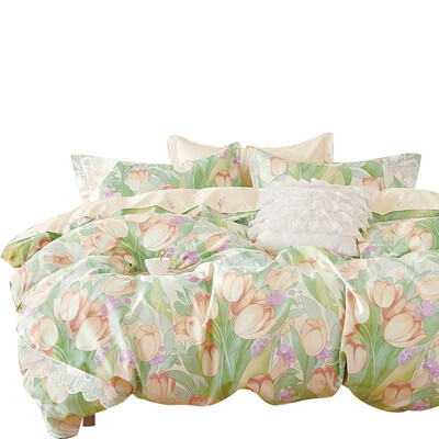 金丝莉（KINTHERI）陌上花开全棉四件套花映 床上四件套 花映 被套200x230cm