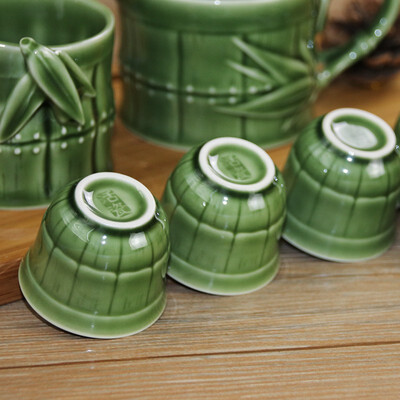 乾唐轩 新竹节茶具  壶180ml / 茶海160ml / 杯35ml （1壶6杯+茶海）