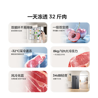 TCL R650T3-S超薄对开门冰箱质量烂不烂（tcl冰箱冷藏0到7哪个冷）-图片5