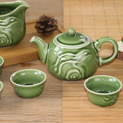 乾唐轩 行云流水茶具 壶250ml / 茶海260ml / 杯30ml （1壶6杯+茶海）