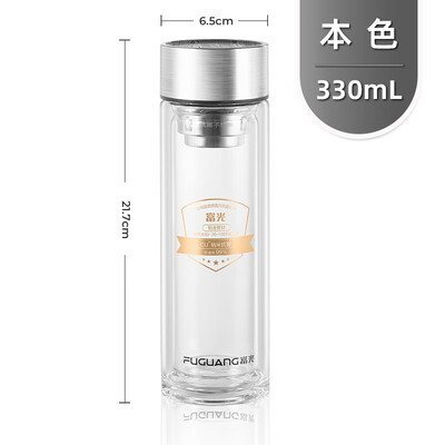 富光 铭宜抗菌双层玻璃杯（流通款）330ml G2217-sh-330