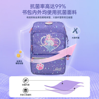 Gmt for kids 灵力萌猫 护脊书包 1-4年级质量如何（护脊书包哪款好）