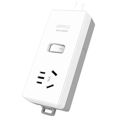 欧普照明（OPPLE）S04-4101 国标基础有线排插16A 250V~ 总控-1个16A五孔-大功率-1.8M