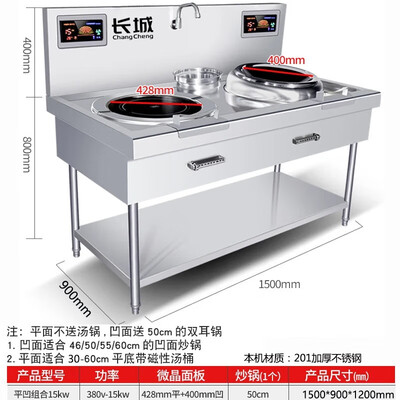 长城 双头电磁炉 15KW 一平一凹质量烂不烂(长城牌电磁炉怎么用)-图片1
