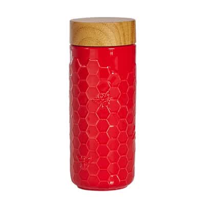 乾唐轩 大丰收随身杯（木纹盖）330ml （双层）