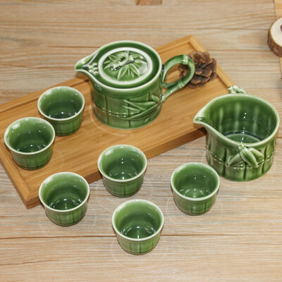 乾唐轩 新竹节茶具  壶180ml / 茶海160ml / 杯35ml （1壶6杯+茶海）