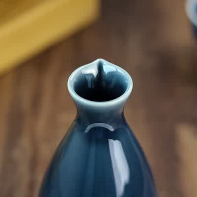 乾唐轩 双鱼酒器 宝石蓝+手工彩釉 壶230ml  杯50ml （1壶6杯）