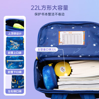 Gmt for kids 超轻护脊书包 太空能力者 22L评测说真相（护脊书包哪款好）-图片6