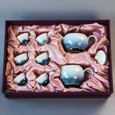 乾唐轩 小圆融茶具 壶240ml / 茶海220ml / 杯30ml （1壶6杯+茶海）