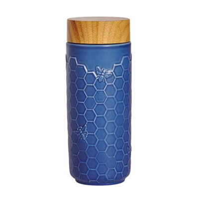 乾唐轩 大丰收随身杯（木纹盖）330ml （双层）