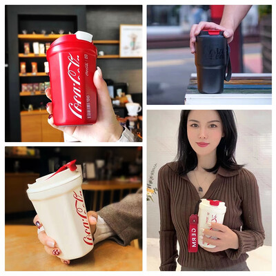 格沵GERM 可口可乐联名款菱形咖啡杯 390mL GPS-2124VP-CCW(白)