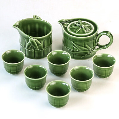 乾唐轩 新竹节茶具  壶180ml / 茶海160ml / 杯35ml （1壶6杯+茶海）