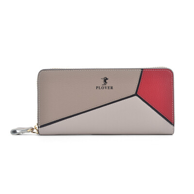 啄木鸟 PLOVER香女款拼色手包拉链钱包小手包GD6922-NH 拼色 20.5*2.2*10.3CM
