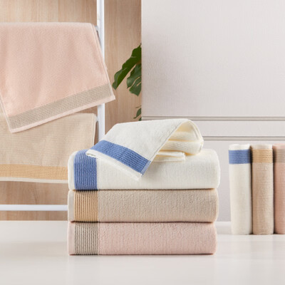 洁玉（Jeyu）涟漪长绒棉双条毛巾礼盒 J0703-B