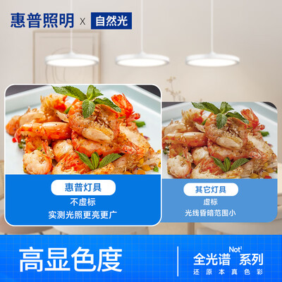 惠普全光谱三头餐厅吊灯怎么样（惠普餐厅吊灯怎么拆）-图片3