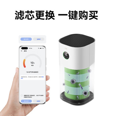 华为智选720智能空气净化器3i +原装滤芯组合套装 专业除甲醛病毒除菌宠物猫毛除烟味 鸿蒙智联