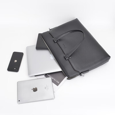 啄木鸟 PLOVER商务头层牛皮公文包GDGWB028-5A 黑色 40*30*6.5CM