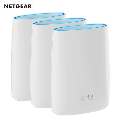 【MESH组网|三频9000M大户型分布式｜非电力猫】美国网件(NETGEAR)Orbi RBK53无线路由器三支装WiFi