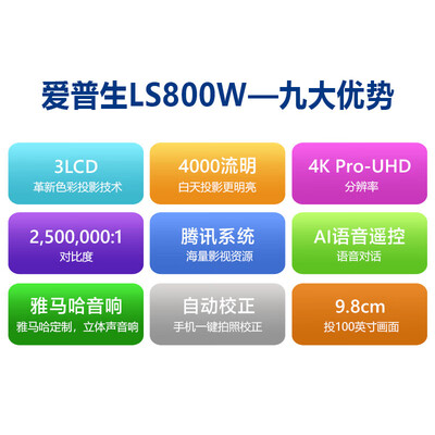 爱普生7000投影仪和激光投影仪哪个好（爱普生 EH-LS800W 4K激光投影仪激光电视测评看真相）