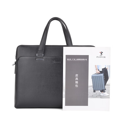 啄木鸟 PLOVER商务头层牛皮公文包GDGWB028-5A 黑色 40*30*6.5CM