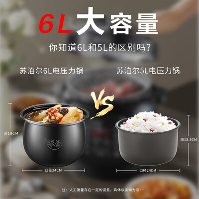 苏泊尔电压力锅6l哪款好用（苏泊尔电压力锅6L球釜双胆智能预约多功能电饭锅测评看真相）