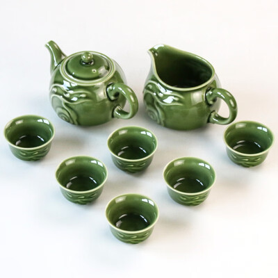 乾唐轩 行云流水茶具 壶250ml / 茶海260ml / 杯30ml （1壶6杯+茶海）