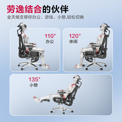 得力的椅子怎么样（得力KF231-J人体工学椅 黑色带脚踏办公椅质量烂不烂）