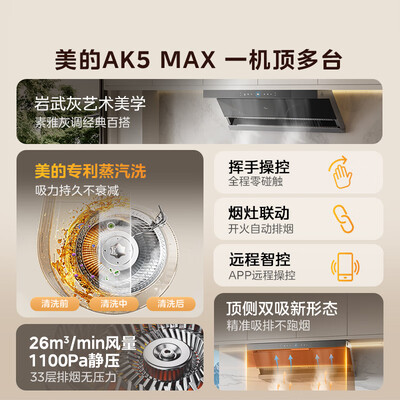 美的油烟机j57好吗(美的AK5max抽油烟机 变频自清洁家用家用油烟机到底如何,值得入手吗)-图片2