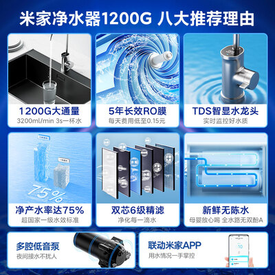 小米1a净水器和400g（米家小米家用净水机长效1200G净水器体验效果好吗）