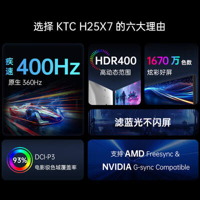 5k 4k 显示器对比(KTC H25X7 24.5英寸400Hz高刷显示器电脑显示器质量如何)-图片6