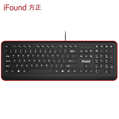 方正(iFound)D101键盘有线巧克力单键盘 含键盘膜防水防尘办公台式 多媒体106键笔记本数字键盘