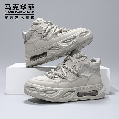马克华菲的马丁靴偏大还是偏小（马克华菲男高帮鞋米灰40男士马丁靴体验效果好吗）-图片5