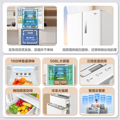 美的BCD-508WTPZM(E)冰箱508升是否值得入手（美的冰箱怎么调温度）